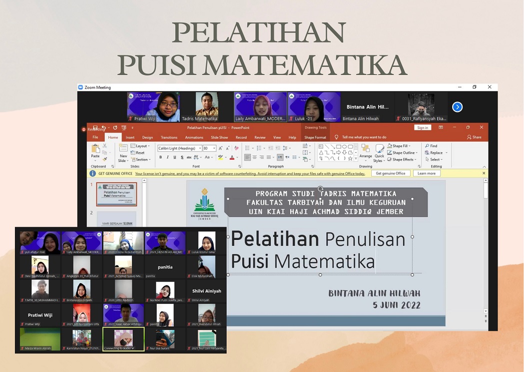 Pelatihan Puisi Matematika : Mengupas Keunikan Puisi Matematika